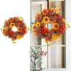 55cm Halloween Wreath Door Sunflower Autumn Maple Leaf LED Garland Festival Deco