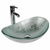 Bathroom Vanity Sink Vessel Sink Countertop Wash Bowl Cloakroom Waste Tap Glass