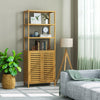 Bathroom Tall Storage Cabinet with 2 Doors Standing Shelf Units Display Rack