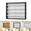 Modern Wooden Wall Display Cabinet Laminated Models Collections Storage Shelf