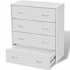 Great! Sideboard with 4 Drawers White Organiser Cupboard Cabinet Chest Unit