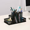 Cube Mesh Style Pen Pencil Ruler Holder Desk Stationery Storage Organizer Black