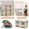 4Pcs Underbed Clothes Storage Bags Zipped Organizer Wardrobe Cube Closet Boxes