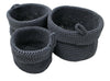 Crochet Storage Baskets, Set of 3, Small Open Storage for Bathroom Kitchen Shelf