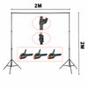 Adjustable Photo Backdrop Support Stand KIT Studio Background White Screen + Bag