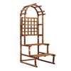 Arched Hollow Grid Wooden Storage Flower Pot Hanger Planter Climbing Stand Shelf