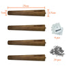 4 PCS Solid Wood Legs Beech Pine Poplar Table Legs DIY with Fixing Plates Screws