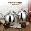 1L Capacity Stainless Steel Teapot Coffee Pot Kettle With Tea Leaf Filter