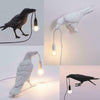 Bird Table Lamps Resin Crow Desk Lamp Bedroom Wall Sconce Light UK NEW