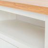 Farrow White TV Unit Stand Small Painted Solid Wood Television Cabinet 90cm Oak