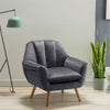 Stylish Upholstered Chair Cosy Sofa Reading Tub Chair Crease Stitched Back Home