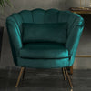 Scallop Back Armchair Lotus Petal Tub Seat Lounge Occasional Accent Sofa Chair
