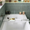 White Over Bath Caddy Tray Bathtub Rack Shelf Storage Wine Glass Tablet Holder U
