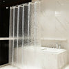 3D EVA Diamond Shower Curtain Clear Waterproof Plastic Water Cube Thicker &Hooks