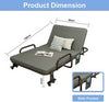 Folding Bed Reclining Foldable Bed 6 Levels Adjustable Bed 1x Pillow 1x Cushion