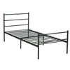 H.J Wedoo 3FT/4FT6 Single Bed Frame Double Bed Frame Black Minimalist Style New