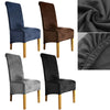 Velvet Dining Chair Seats Covers Large Size Stretch Plush Slipcovers Protectors