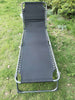 Sun Lounger Padded Folding Garden Bed Reclining Seat Multi Position Patio