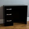 High Gloss 3 Drawer Dressing Table Black Makeup Computer Desk Furniture