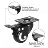 4X50mm Heavy Duty Swivel Castor Wheels PVC 200KG Trolley Furniture Rubber Caster