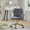 Velvet Office Chair Swivel Computer Desk Armchair Adjustable Padded Seat Home UK