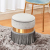 Stunning Velvet Storage Stool Bedroom Ottoman Pouffe Footstool With Tassel Trim