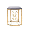 Velvet Footstool Pouffe Makeup Dressing Table Stool Seat Chair Footrest Gold Leg