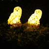 2pcs LED Solar Light Owl Outdoor Lawn Stakes Lamp Home Garden Decoration UK