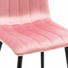 2/4 Velvet Dining Chairs Padded Seat Metal Legs Lounge Kitchen Chair Restaurant