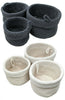 Crochet Storage Baskets, Set of 3, Small Open Storage for Bathroom Kitchen Shelf