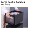 Mondeer Black Plastic Storage Boxes Storage File Cabinet on Wheels Removable
