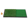 Golf Double Swing Pad Rubber Sole Golf Practice Hitting Mats Simulation Lawn