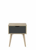 Alford Bedside Lamp Side Table 1 Drawer Scandinavian Sonoma Oak & Grey