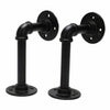 2PC Pipe Shelf Brackets Industrial Iron Rustic Wall Floating Shelves Supports UK