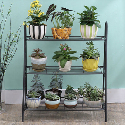3 Tier Outdoor Garden Flower Plant Stand Shelf Pot Display Ladder Corner Shelves