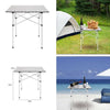 FOLDING CAMPING TABLE LIGHTWEIGHT PORTABLE OUTDOOR ALUMINIUM FRAME WITH BAG UK