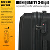 Hard Shell Cabin Large Suitcase 3x Set 4 Wheels Luggage Trolley Case Lightweight