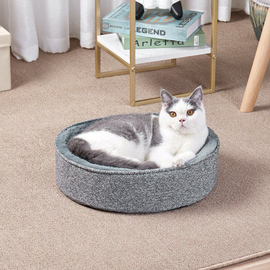 Orthopedic Cat Bed Kitten Round Berth Cushion Bed For Small Dog Memory Foam Padd