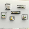 Metal Floating Cube Shelves Storage Shelf Wall Hanging Bookcase Shelving Display