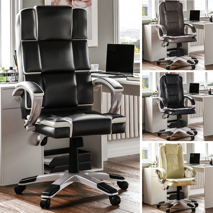 Executive Office Chair Computer Gaming Swivel Home Leather Adjustable Desk