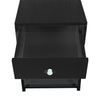 Black Single Drawer Small Side Table Ladder Tiered Shelf Bedside Storage Cabinet