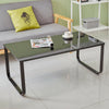 Black Rainbow Coffee Table Tempered Glass Top Side Table Modern Glossy Room NEW