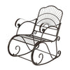 One Seater Garden Bench Vintage Swing Chair Rocking Metal Furniture Patio Seat