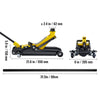 Low Profile Floor Jack 2.5 Ton Heavy Steel Single Piston Hydraulic Pump