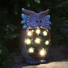 Solar Powered LED Light Owl Ornament Novelty Garden Lawn Lamp Statue Waterproof