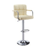 1/2pcs Faux Leather Bar Stools Breakfast Kitchen Chair Chrome Swivel Bar Stools