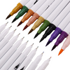 100 Colour Dual Tip Brush Pens w/Fineliners Art Markers Drawing Kids Girls Gift