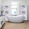 24PCS Mosaic Tile Stickers Moroccan Victorian Mosaic Transfers Covers Bathroom