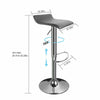 2x Breakfast Bar Stool PU Leather 360°Swivel Kitchen Metal Base Gas Lift Chair