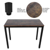 Vintage Writing Desk Office PC Computer Table Industrial Workstation Furniture